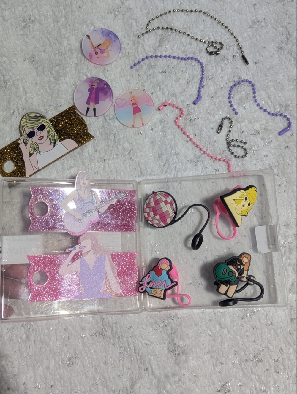 Taylor Swift Stanley Straw Toppers Charm Set Cup Accessories Lot